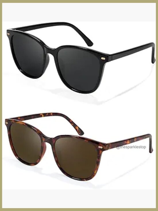 Polarized Square Sunglasses with UV400 Protection, 2 Pack main image 4